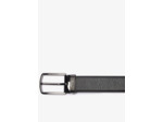 Coffret ceinture 2 boucles Lacoste en cuir noir