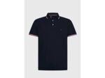 Polo à liseré Tommy Hilfiger ajusté marine en coton bio