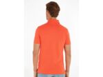 Polo Tommy Hilfiger ajusté orange en coton bio