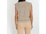 PULL COL V LANA BEIGE CHINE