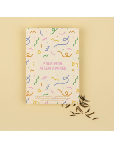 SACHET DE GRAINES POUR MON ATSEM ADOREE- LA FABRIQUE A SACHET