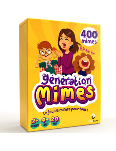 Génération Mimes  - Jeu de mimes - pour Enfant et Adultes- Jeu de Cartes dès 4 Ans