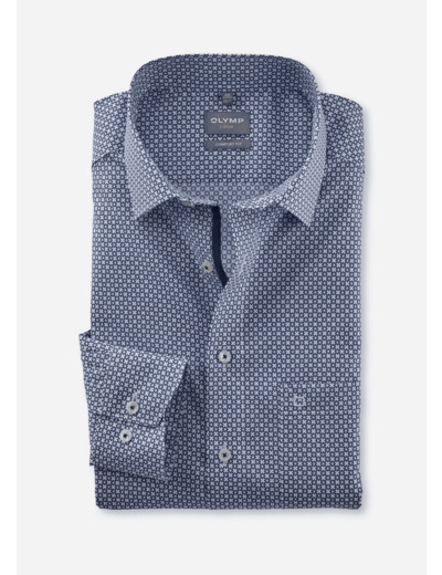 Chemise à motifs OLYMP bleue