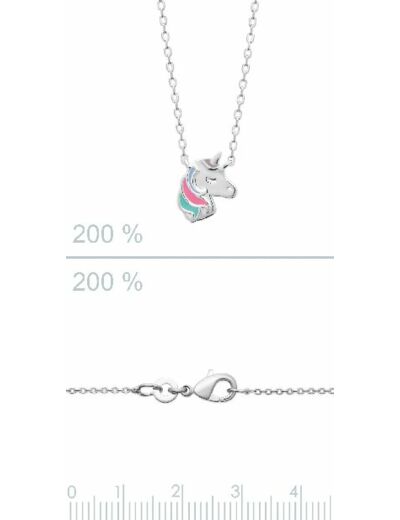 Collier Argent Enfant Licorne