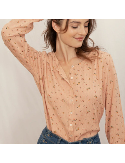 BLOUSE FLORAL PIVOINE