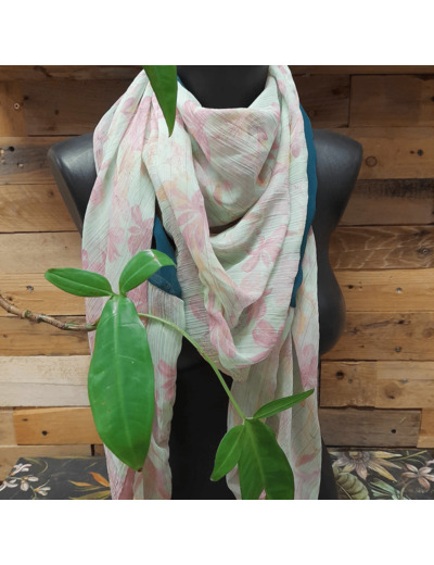 Foulard XL - CHICAGO N°114 - Viscose/Coton - MARIE-LOUISE CREATIONS - Sur le trottoir d'en face