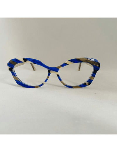 Lunettes De Vue Plein Les Mirettes - Modèle Fantasque XXVIII Coloris Taupe Bleu