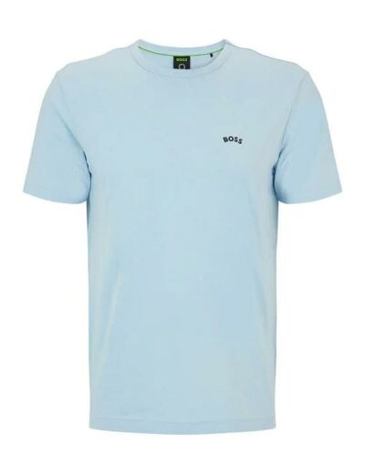 T-Shirt col rond BOSS bleu clair en coton