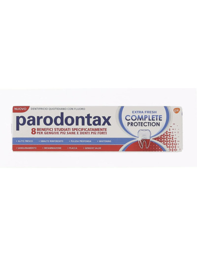 GSK CH Pâte dentrifique avec fluor d'utilisation quotidienne Paroddontax extra fraîche complète protection 75 ml