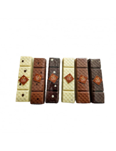 Barres de chocolat fourrées 80g