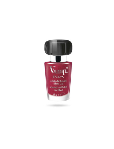 Vernis Vamp! rouge paillleté 320 Pennyblack Pupa-Algue Marine.