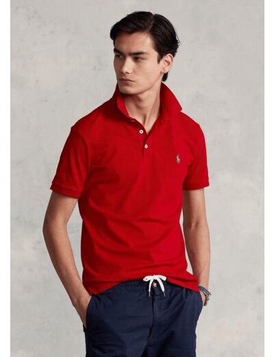 Polo Ralph Lauren cintré rouge en coton stretch