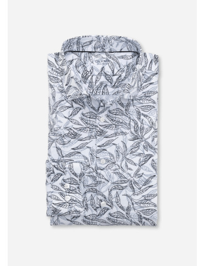 Chemise à motifs OLYMP blanche