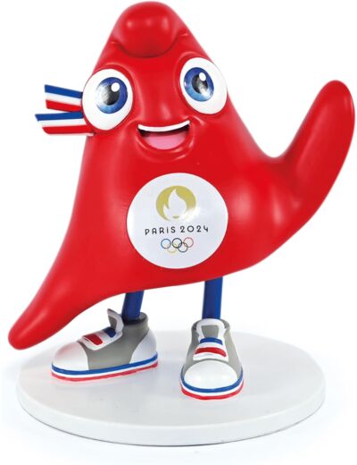 Doudou et Compagnie - Figurine Mascotte"Les Phryges" Olympique - Licence Officielle des Jeux Olympiques De Paris 2024 - 14,5 cm - Rouge - JO2512 Figurine Mascotte 14,5 Cm