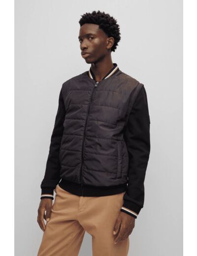 Blouson bi-matière BOSS noir