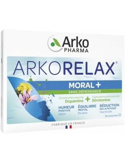 Arkopharma Arkorelax Moral+, sans dépendance, 30 comprimés