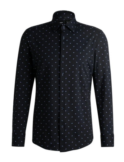 Chemise à motifs BOSS marine