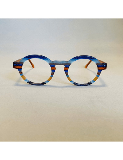 Lunettes de Vue De la Marque Wissing Modèle 3401 Coloris Multicolore Orange Bleu Transparent – Monture Unique