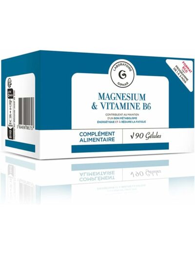 Giphar Magnesium Vitamine B6 boite de 90, laboratoire giphar