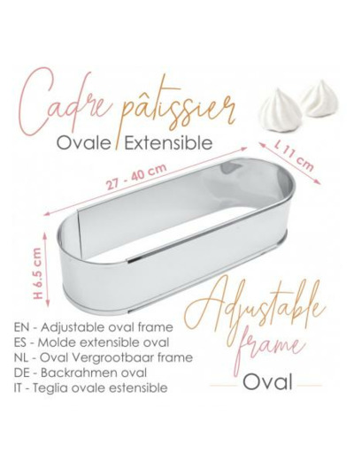 cadre patissier ovale  extensible - Patiss&vous