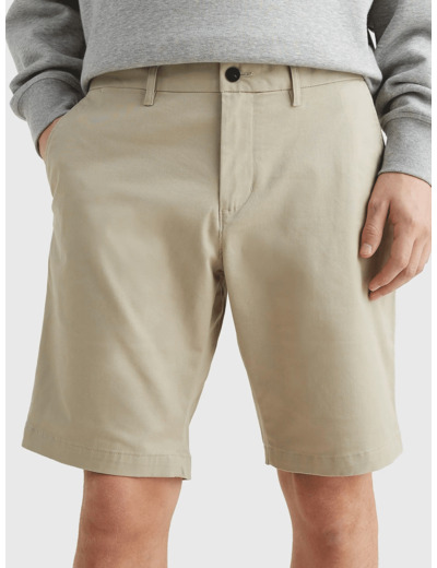 Bermuda Tommy Hilfiger beige en coton bio stretch