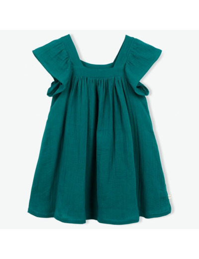 ROBE FLAVIE VERT ANGLAIS - ARSENE ET LES PIPELLETTES