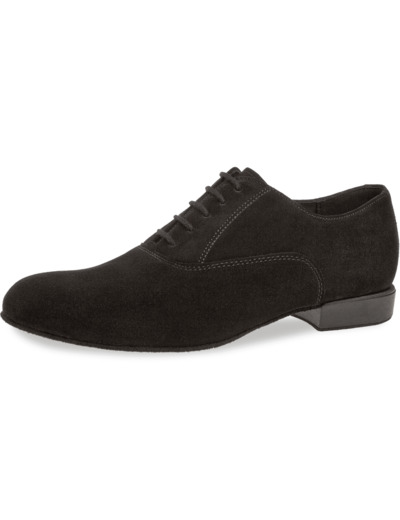 180-025-001 - Chaussures de danse en nubuck noir pour homme talon de 2cm- Diamant