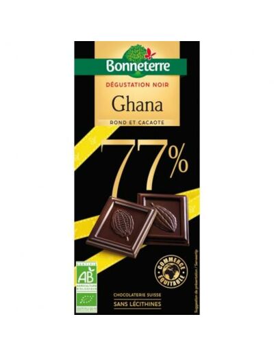 Chocolat Dégustation Noir Ghana 77% Abc bio Marly