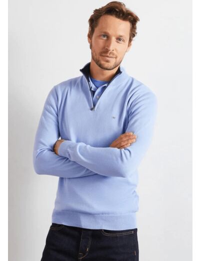 Pull demi-zip Eden Park bleu