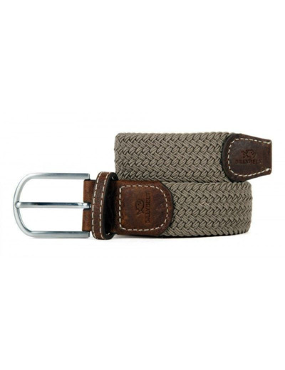 Ceinture tressée Billybelt taupe beige en cuir