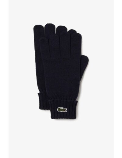 Gants unisexes Lacoste marine en laine