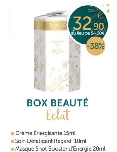 Box beauté éclat  Spiruline Boost Thalgo-Algue Marine.