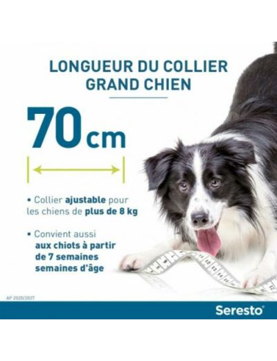 Collier SERESTO chien plus 8kg - Zoobul Chauny