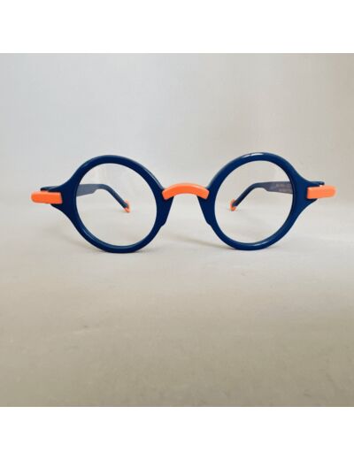 Lunettes de Vue Mixte Pierre Eyewear Modèle Hilo Coloris Bleu Marine Orange