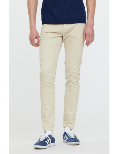 Pantalon chino Lee Cooper beige en coton