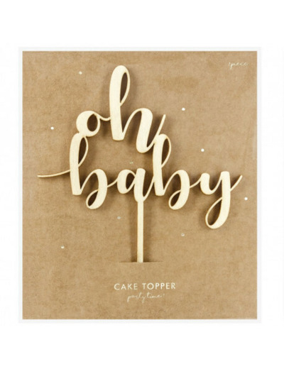 Topper en bois Oh Baby - Patiss&vous