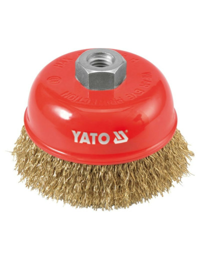 YT64766 / Brosse boisseau 100 mm laiton pour meuleuse