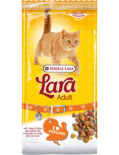 Lara - Croquettes Chat Adult Dindon et Poulet 2 kg 2 kg (Lot de 1)