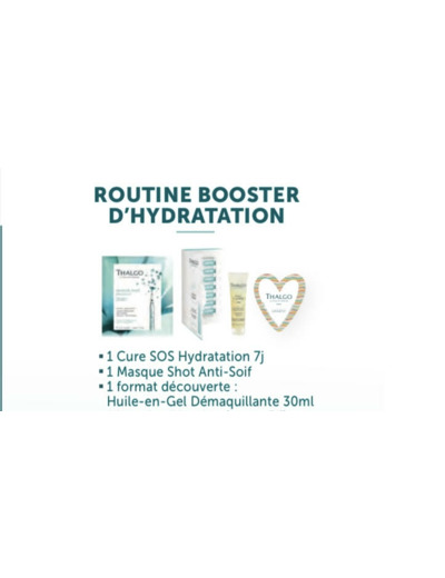 Routine Booster d'hydratation Thalgo-Algue Marine.