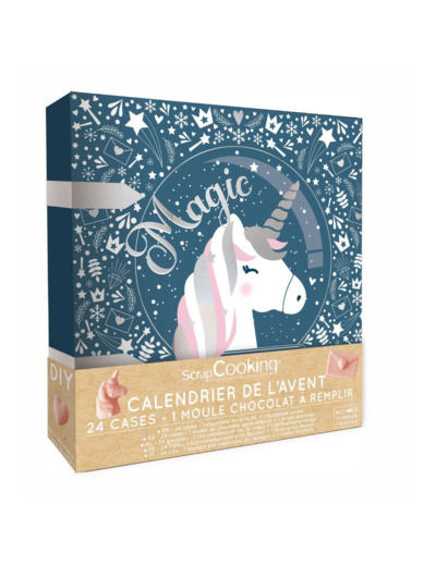 Calendrier de l'avent  Licorne à remplir