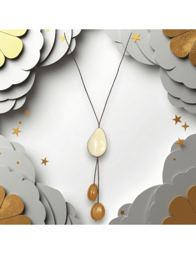 Pendentif Trio Naturel Beige