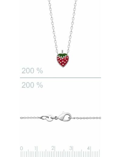 Collier Argent Enfant Fraise