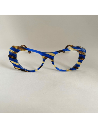 Lunettes De Vue Plein Les Mirettes - Modèle Fantasque XXV Coloris Ecaille Bleu