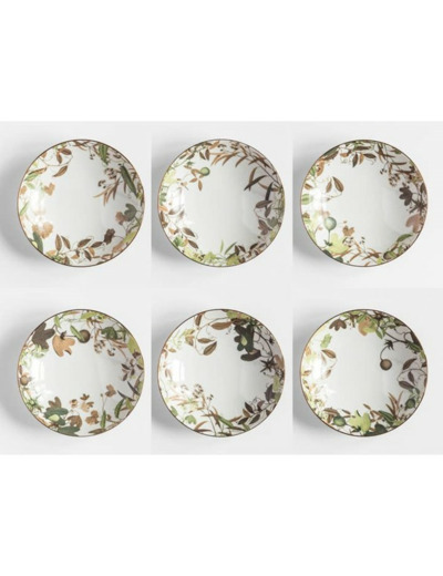 Service de 6 assiettes creuses en porcelaine Collection "Mont-Blanc"