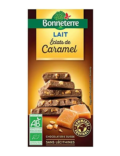 CHOCOLAT LAIT ECLATS CARAMEL 100G