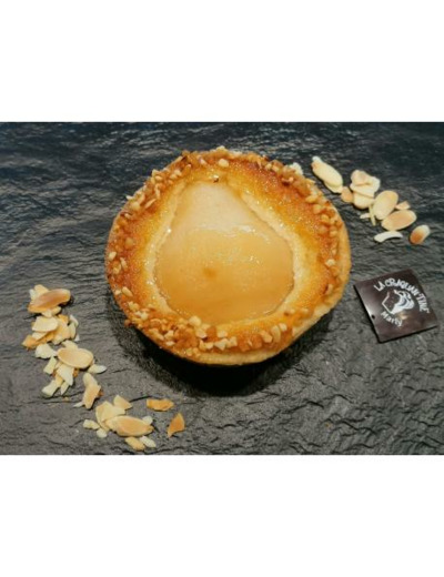 Tartelette Bourdaloue, poire et frangipane