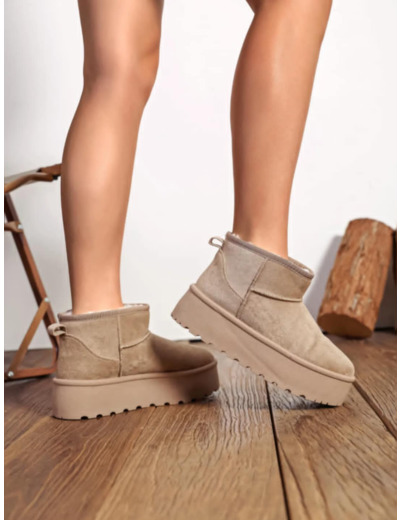 Bottines fourrées Beige