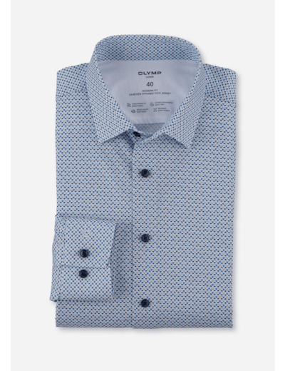 Chemise à motifs OLYMP bleue