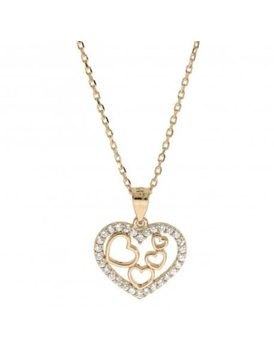 Collier plaqué or Coeur - Magie d'Or