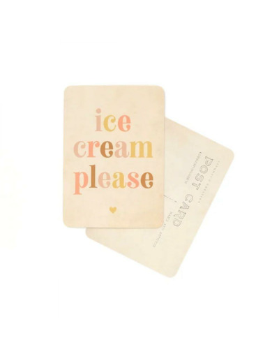 CARTE POSTALE ICE CREAM PLEASE / ARC EN CIEL - CINQMAI